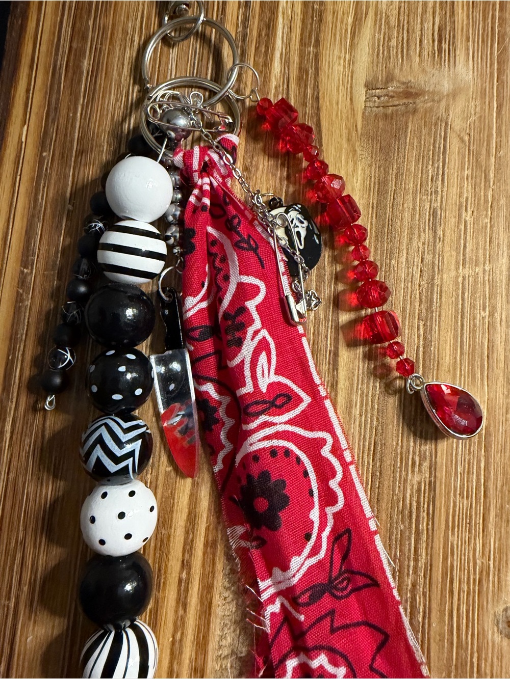 Handmade Ghostface Bag Charm – Horror Inspired